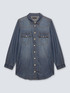 Camicia in chambray mid blue image number 4