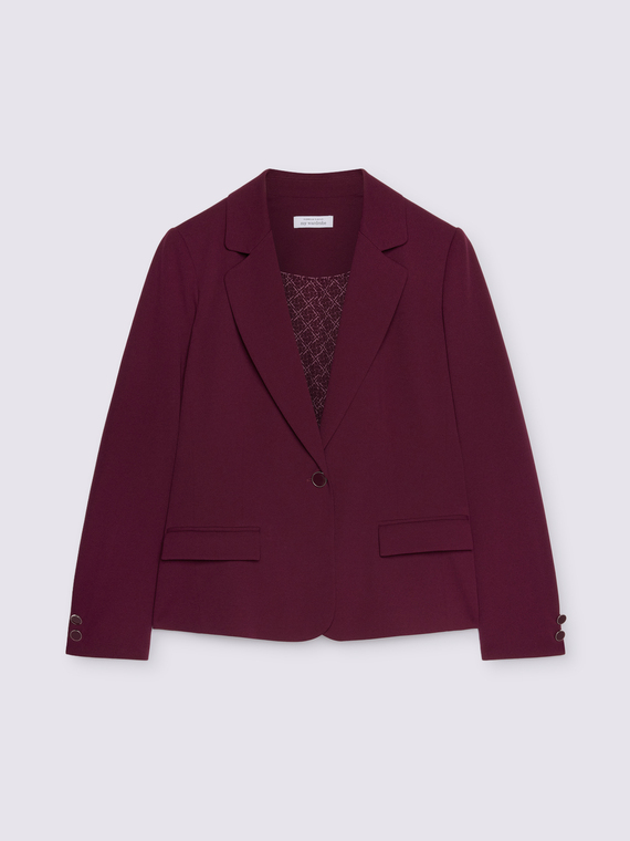 Cropped blazer in stretch fabric