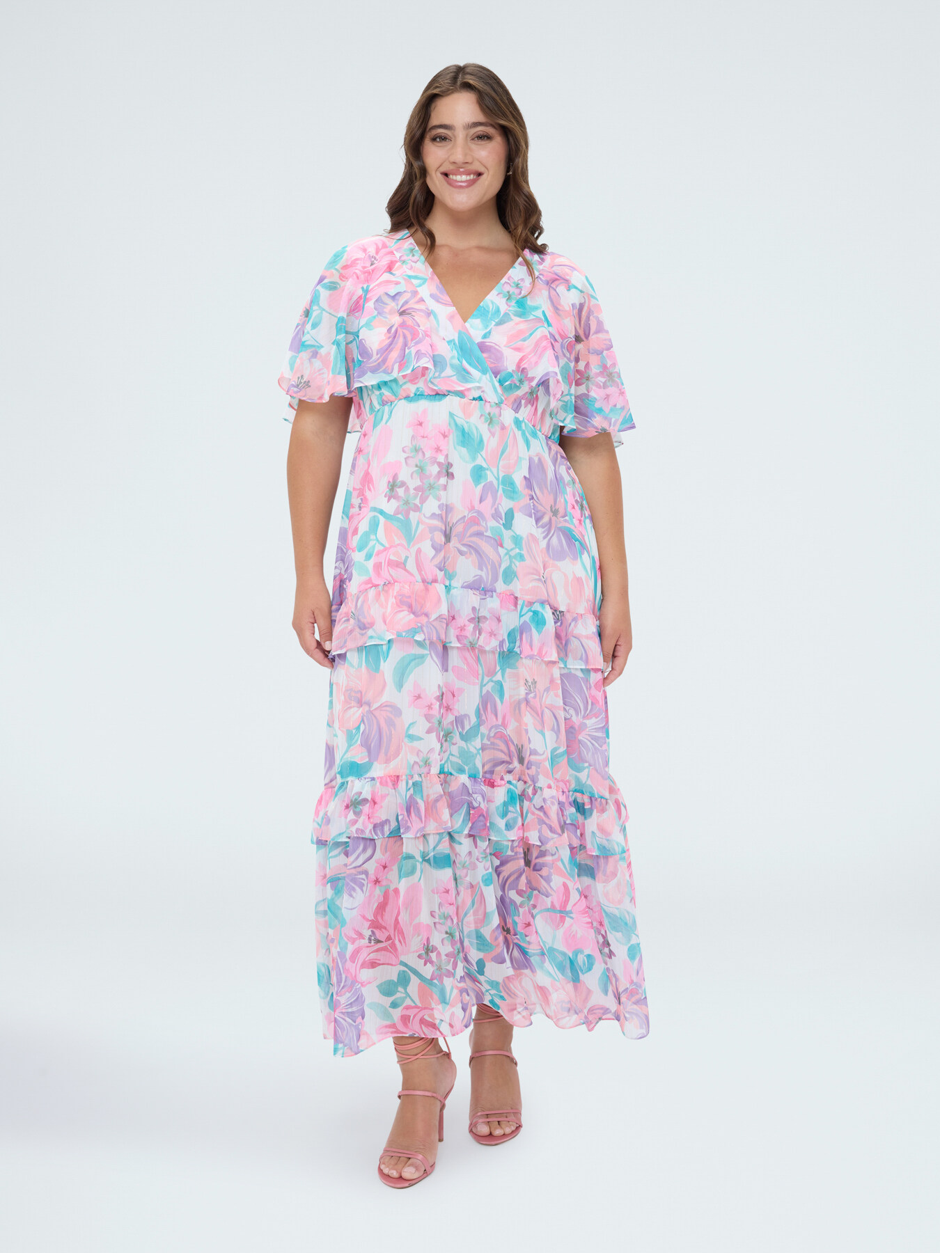 Floral georgette dress image number 3