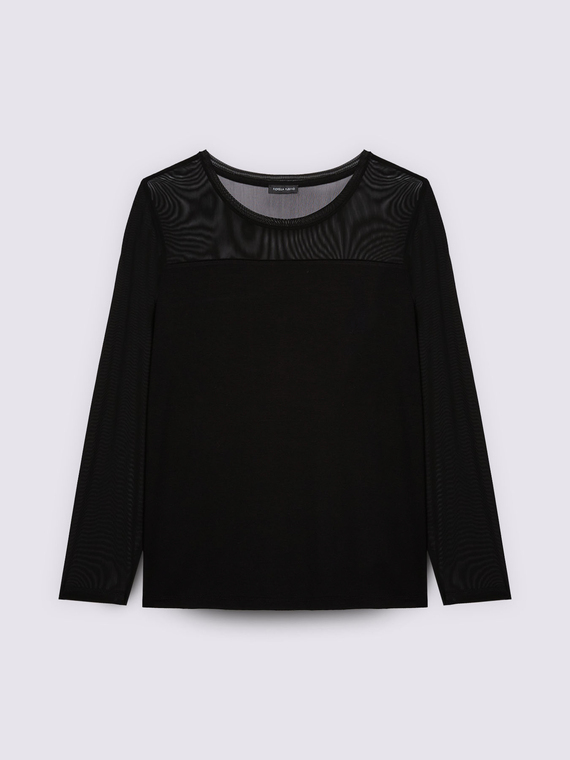 T-shirt in jersey and tulle