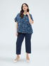 Camisa de denim con motivo jacquard foliage image number 0