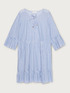 Long striped blouse with ruffles image number 5