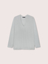 Lurex-Pullover mit V-Ausschnitt aus Viskosemix image number 4