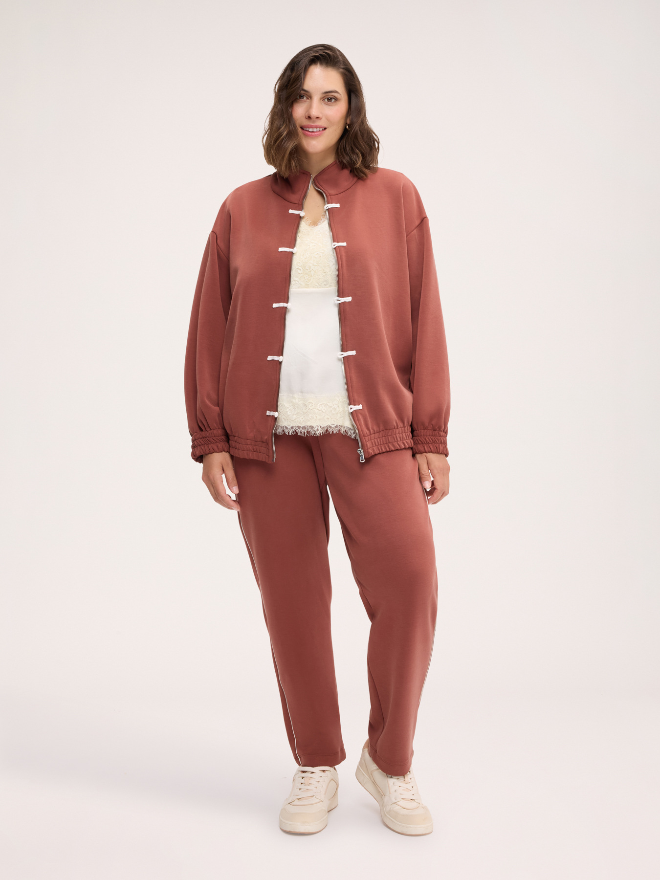 Sweatshirt with zip and toggles image number 2