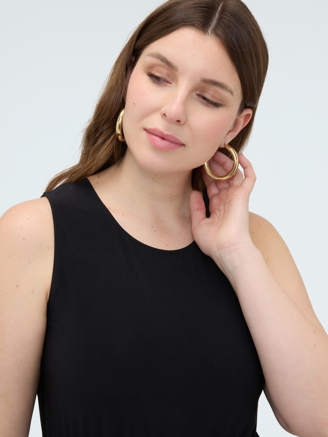 Vestito lungo in jersey con scollo sulla schiena image number 3