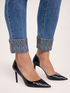 Skinny jeans with rhinestone-embellished cuffs image number 3