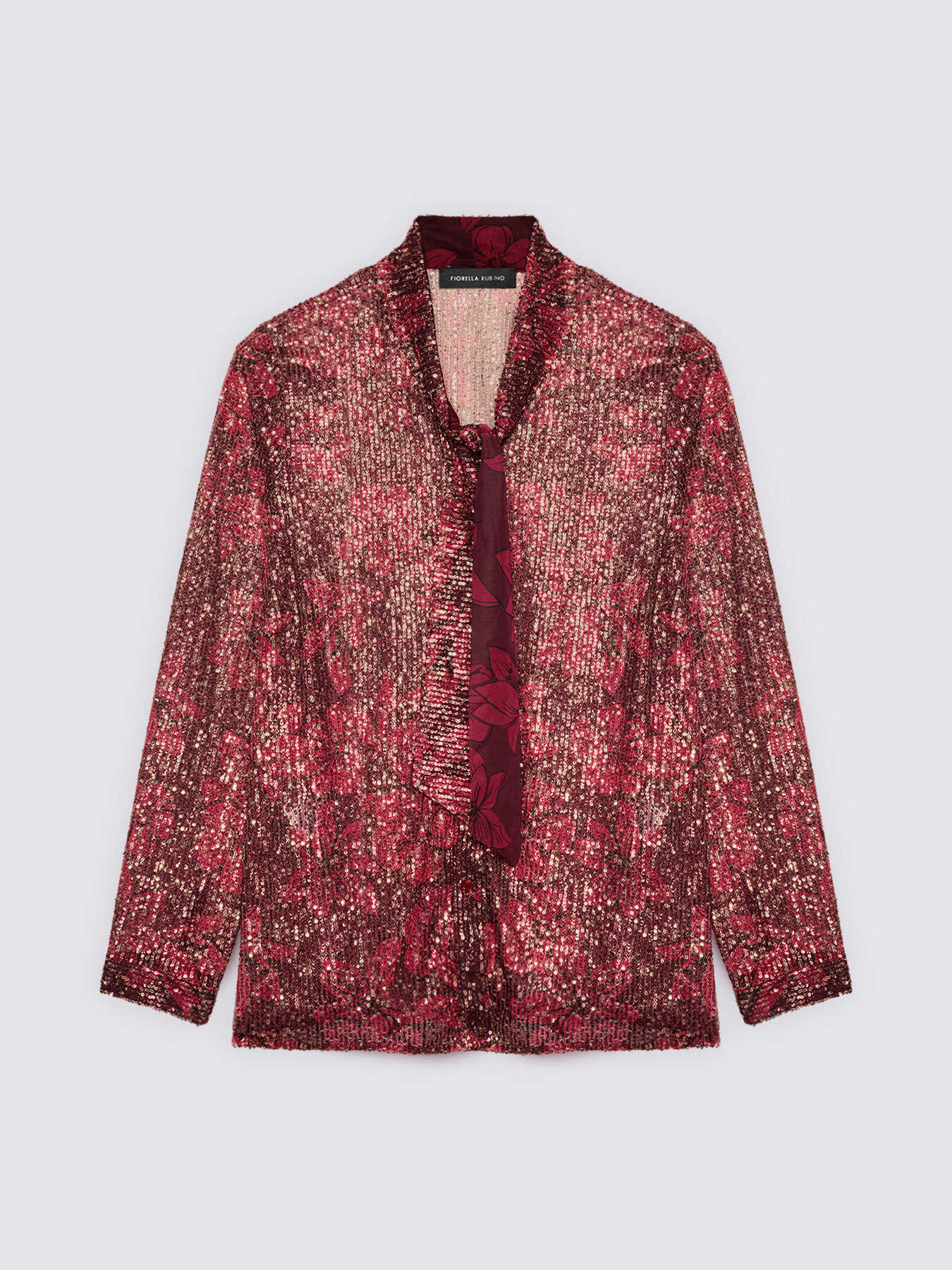 Camicia in tulle con paillettes image number 5