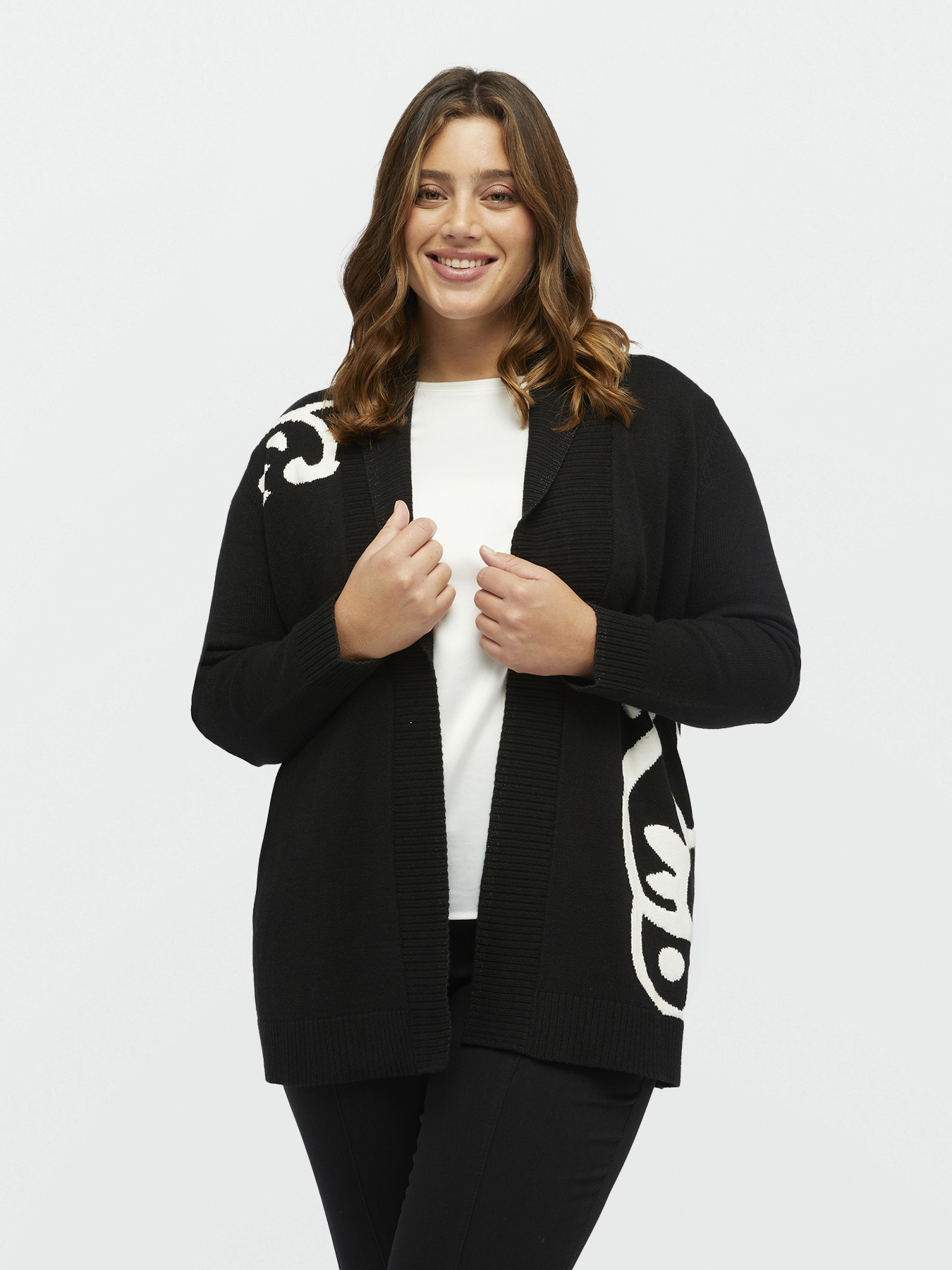 Cardigan avec incrustations en viscose LENZING&trade; ECOVERO&trade; image number 2