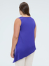 Satin top with asymmetric hem image number 1
