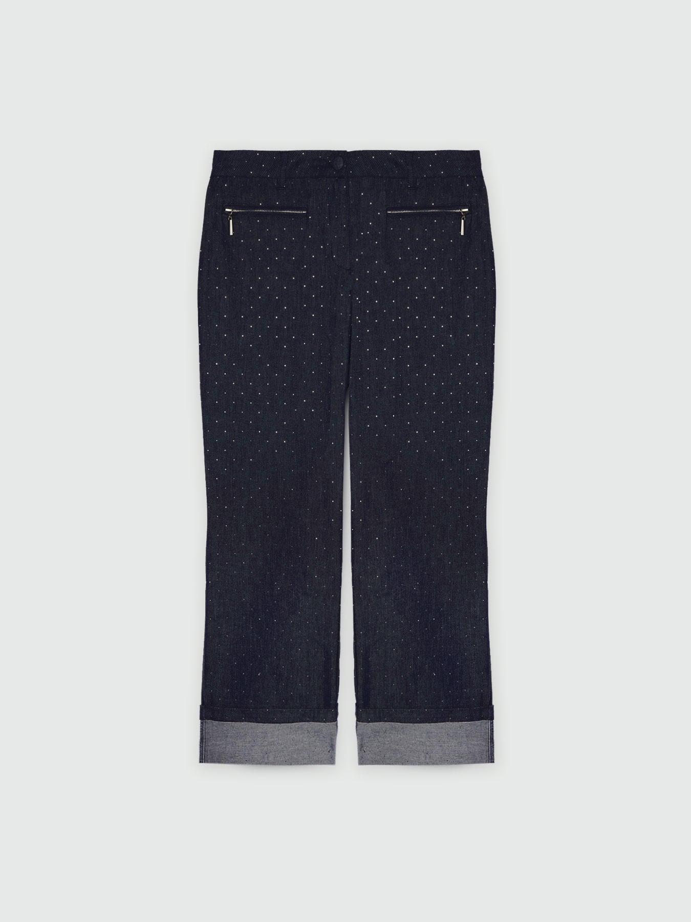 Cropped jeans with sparkles image number 4