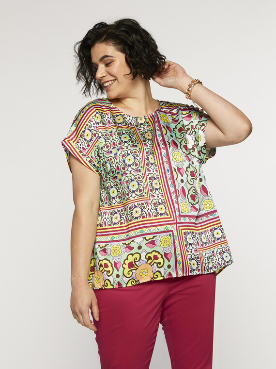 Fiorella Rubino Blusa con stampa foulard Donna