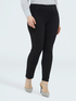 Total black jeggings with elasticated waist image number 0
