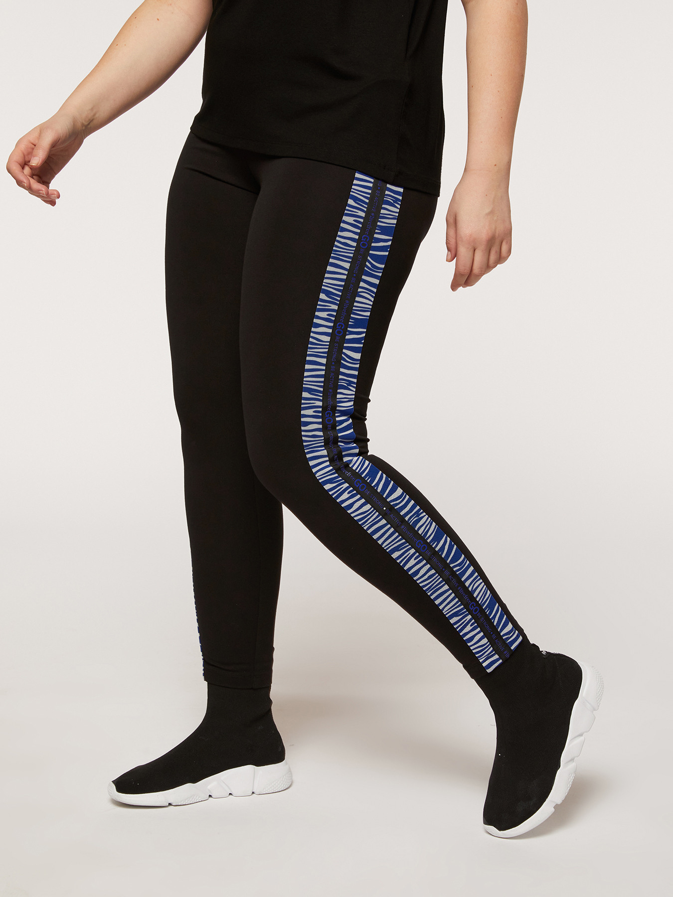 Leggings "GO." con bordi stampati image number 2