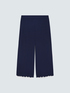 Cropped trousers with embroidered hem image number 4