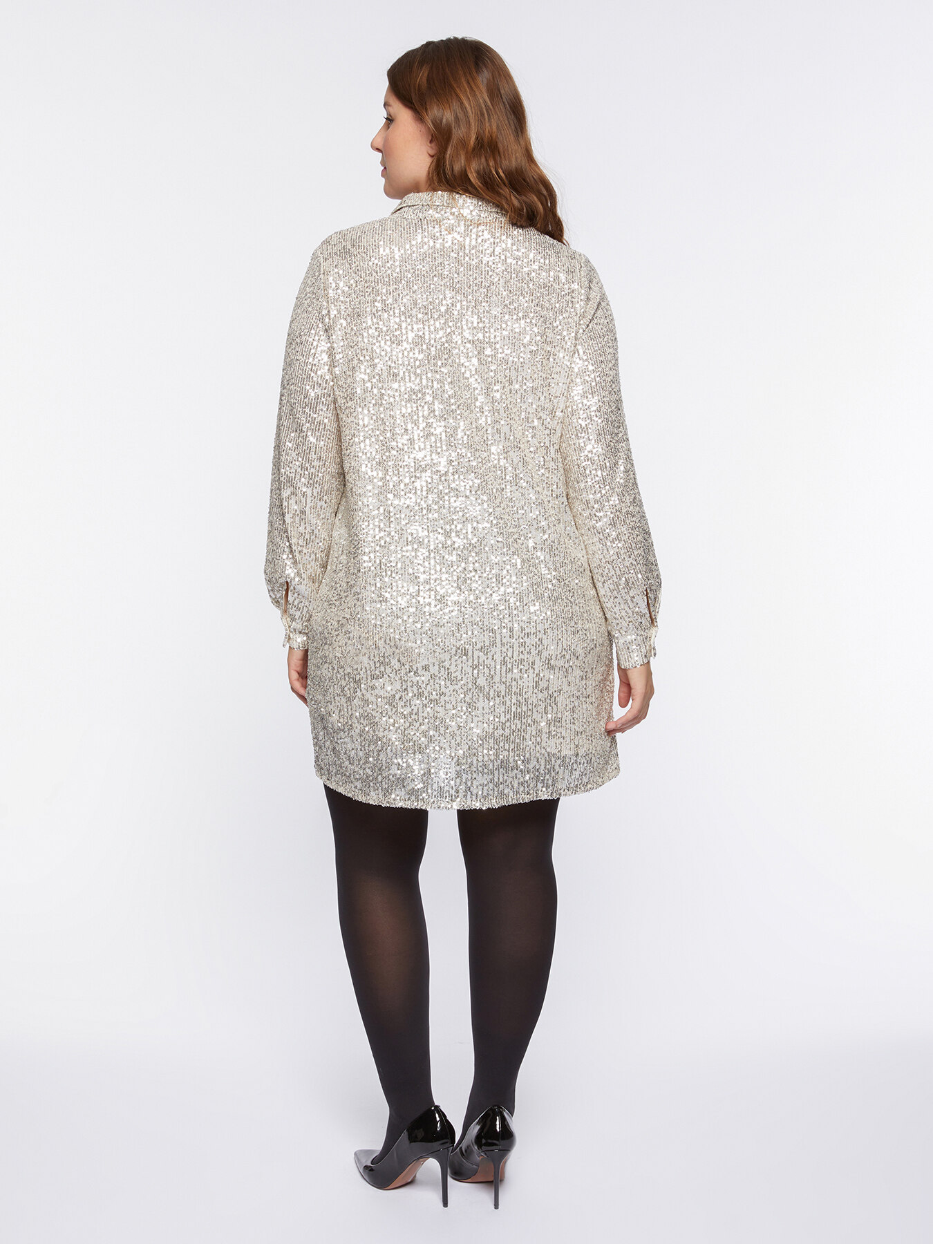 Robe de paillettes compl&egrave;tes de Chemisier image number 10