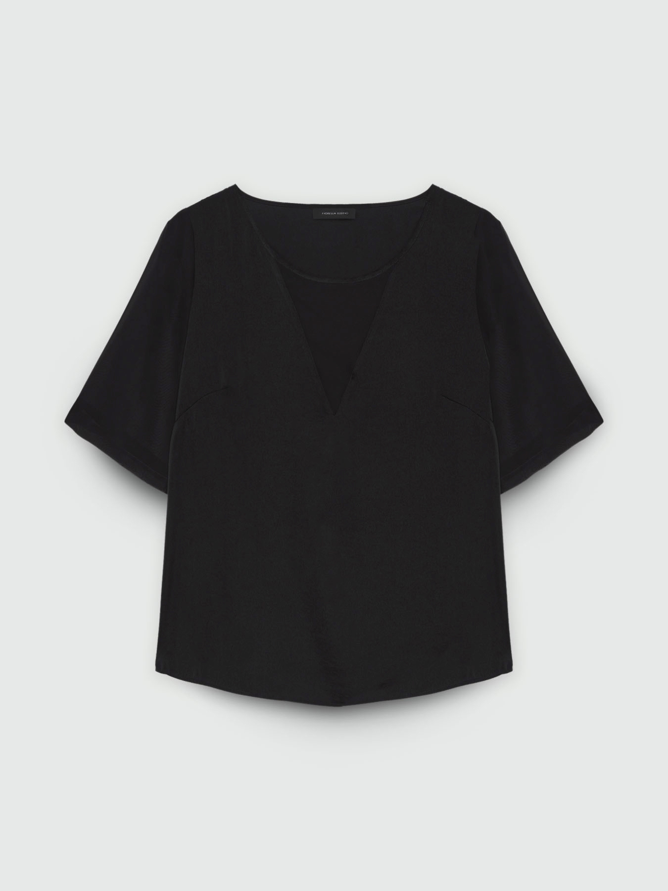 Blusa con inserto a V image number 4