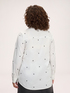Stretch cotton shirt with all-over embroidery image number 1