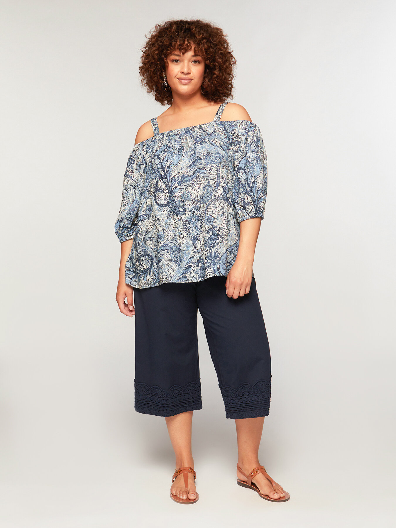 Bluse mit Kaschmir-Druck image number 2