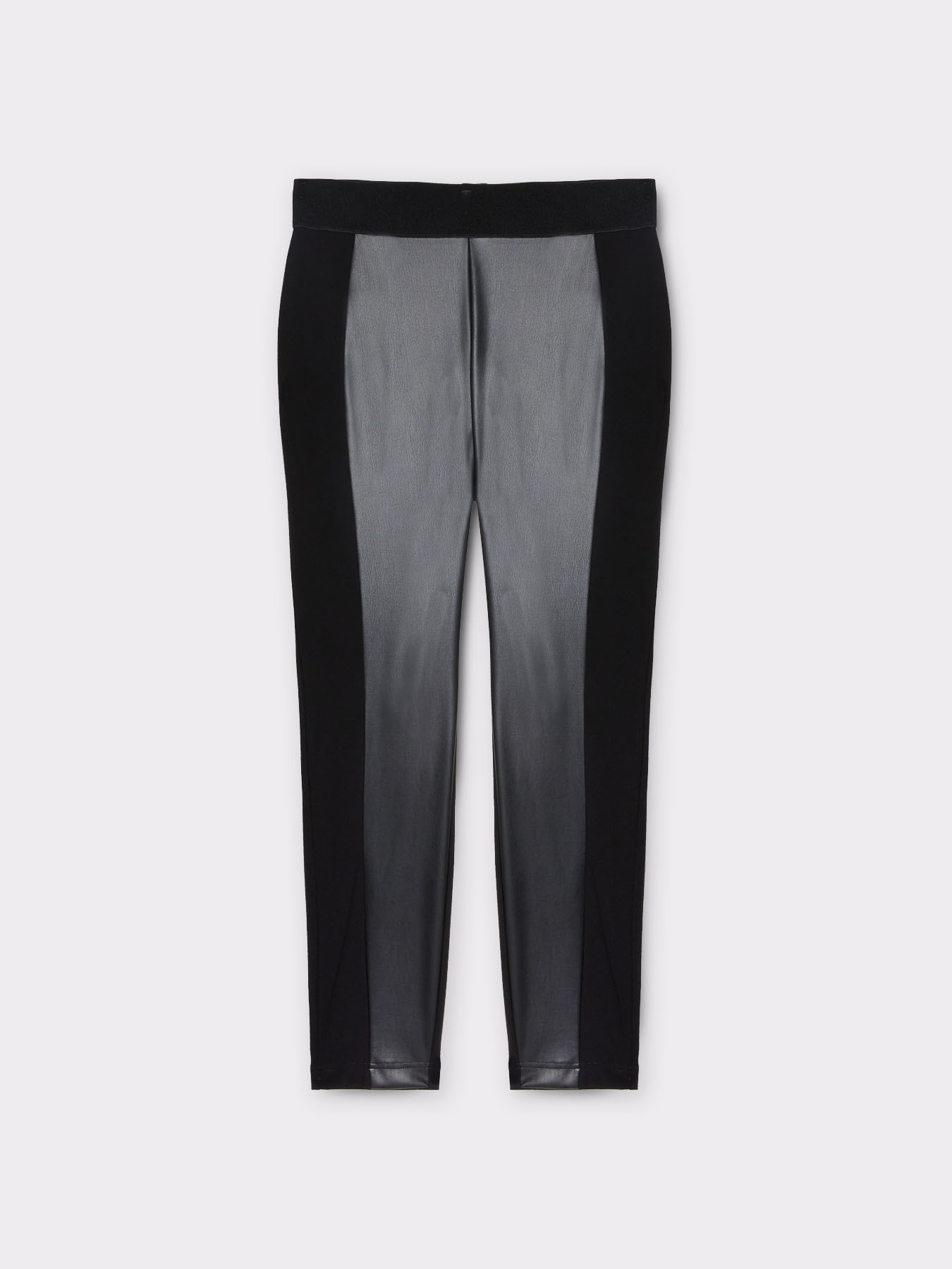 Pantaloni skinny con parti in similpelle image number 3
