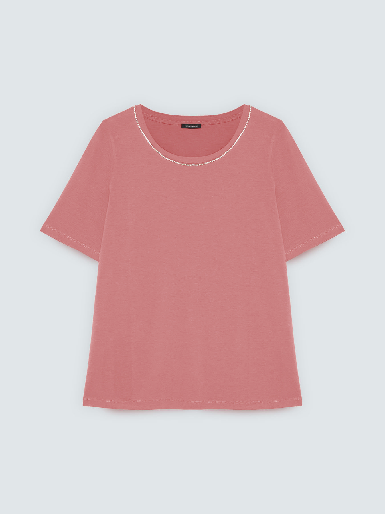 T-shirt in cotone con applicazioni luminose image number 4