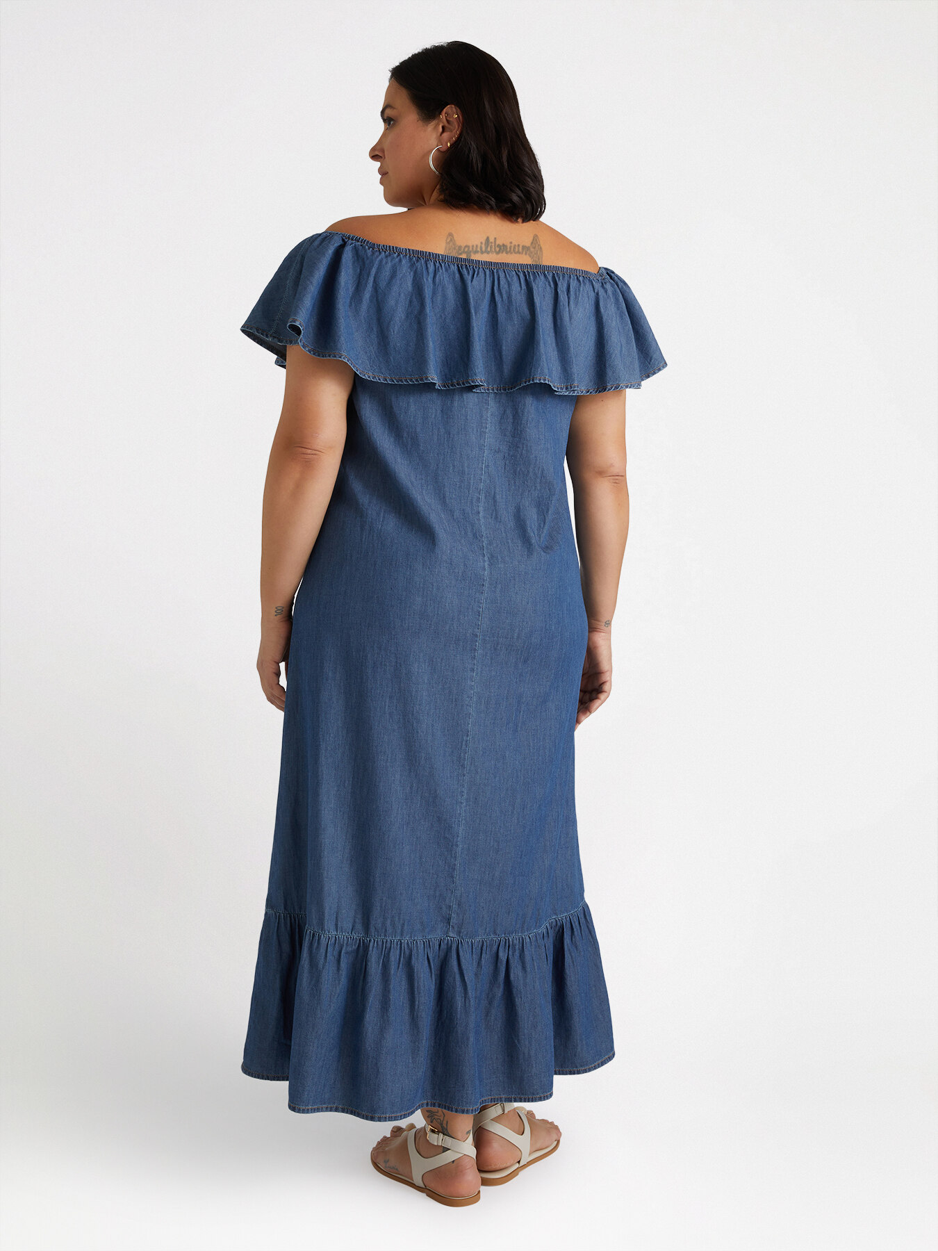 Long denim dress image number 1