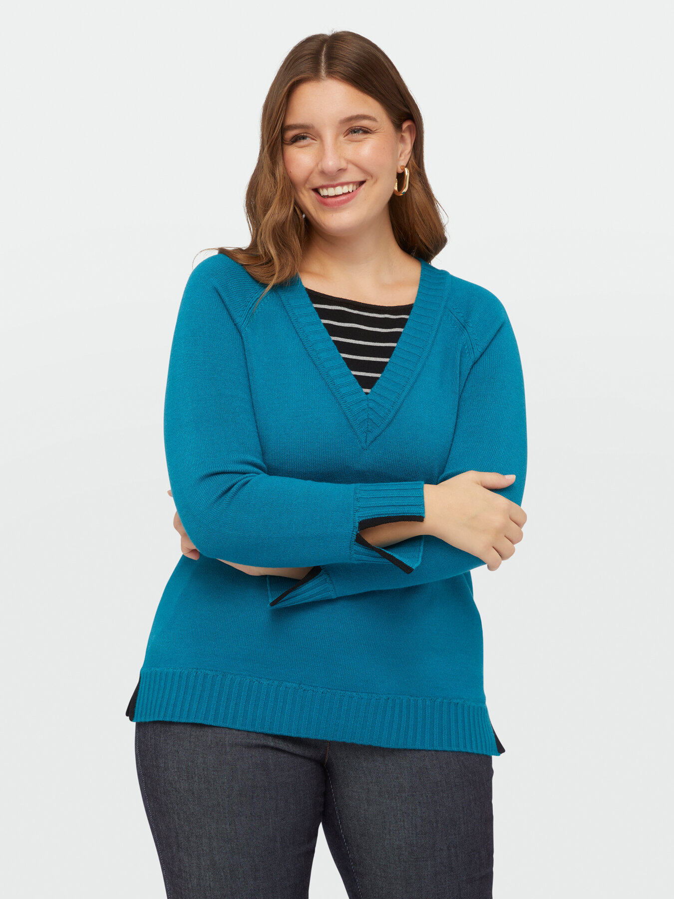 Pullover aus LENZING&trade; ECOVERO&trade;-Viskose mit Streifen image number 2