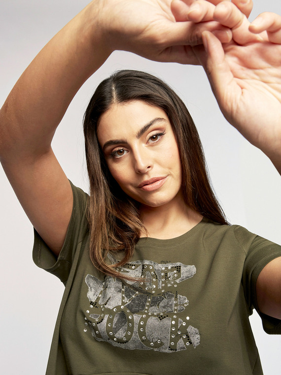 Fiorella Rubino T-shirt asimmetrica con stampa Donna