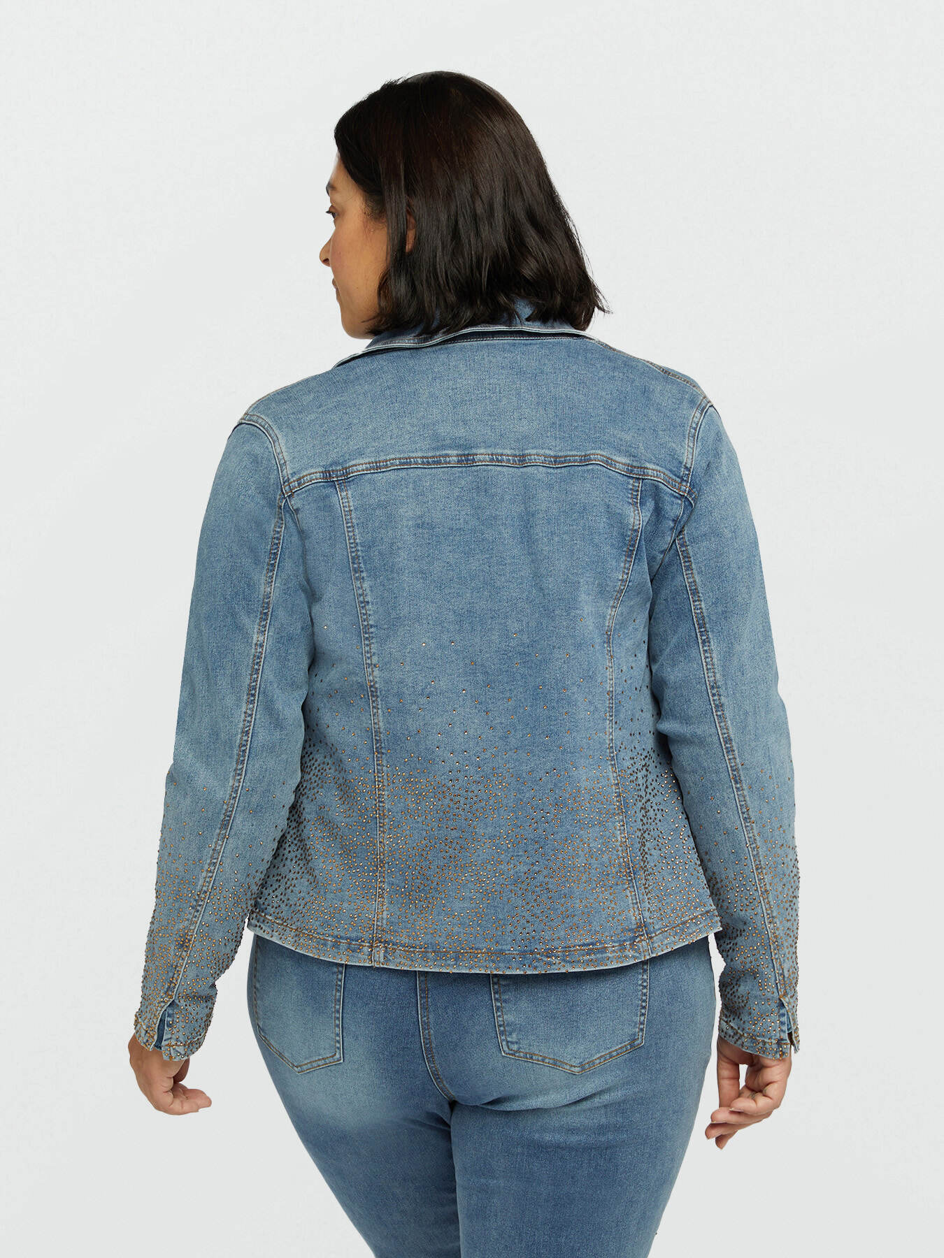 Blouson en denim avec strass image number 1