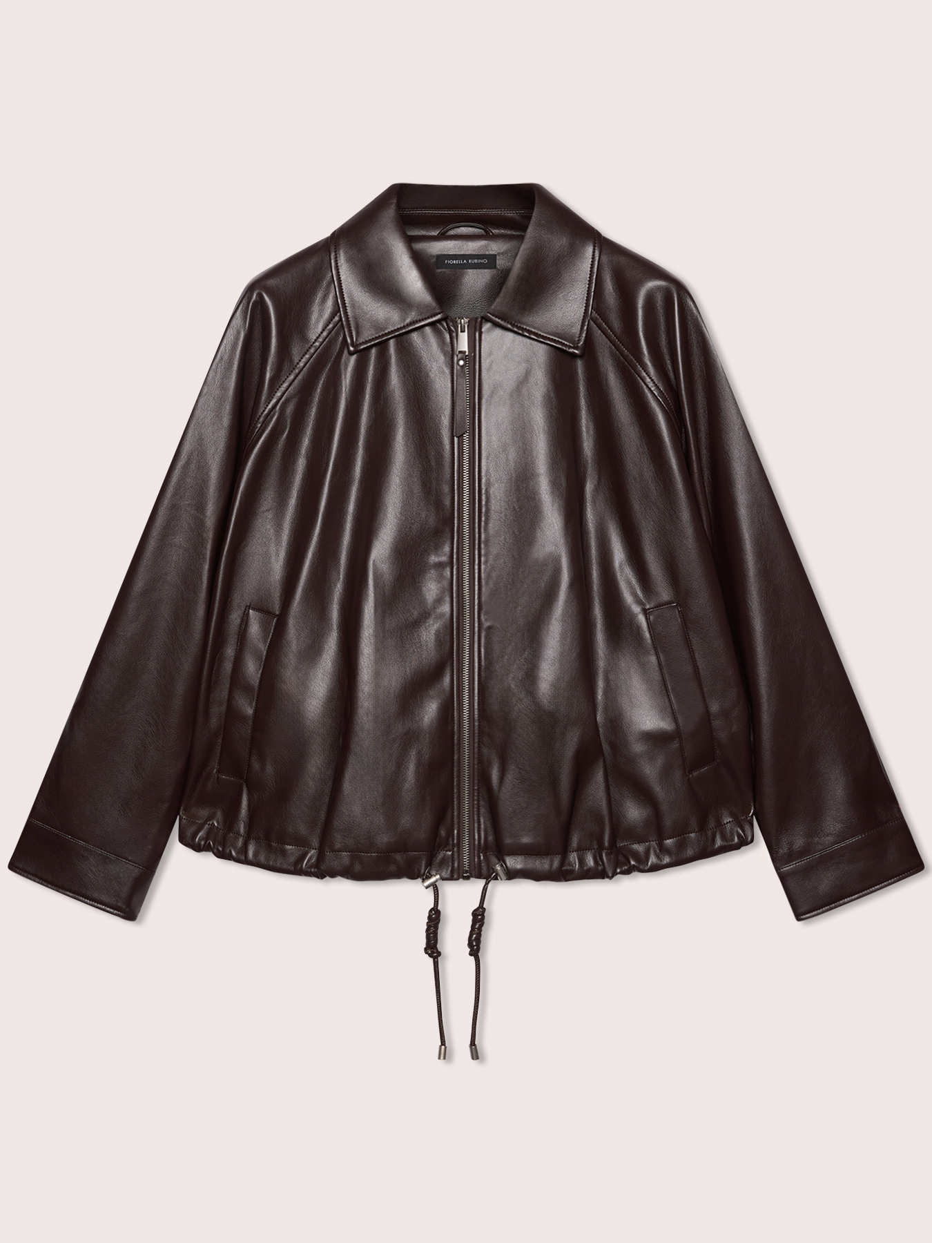 Biker jacket with drawstring hem image number 5