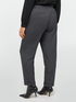 Ballon trousers in yarn-dyed fabric image number 1