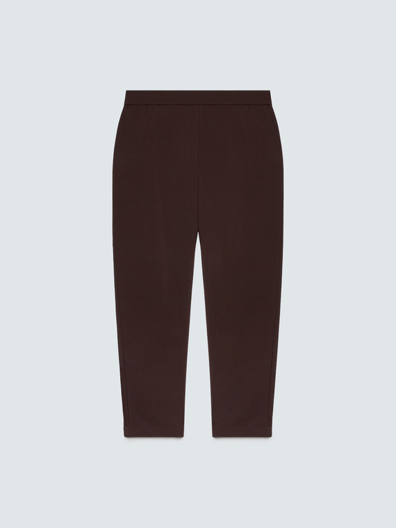 Stretch fabric joggers with cuff