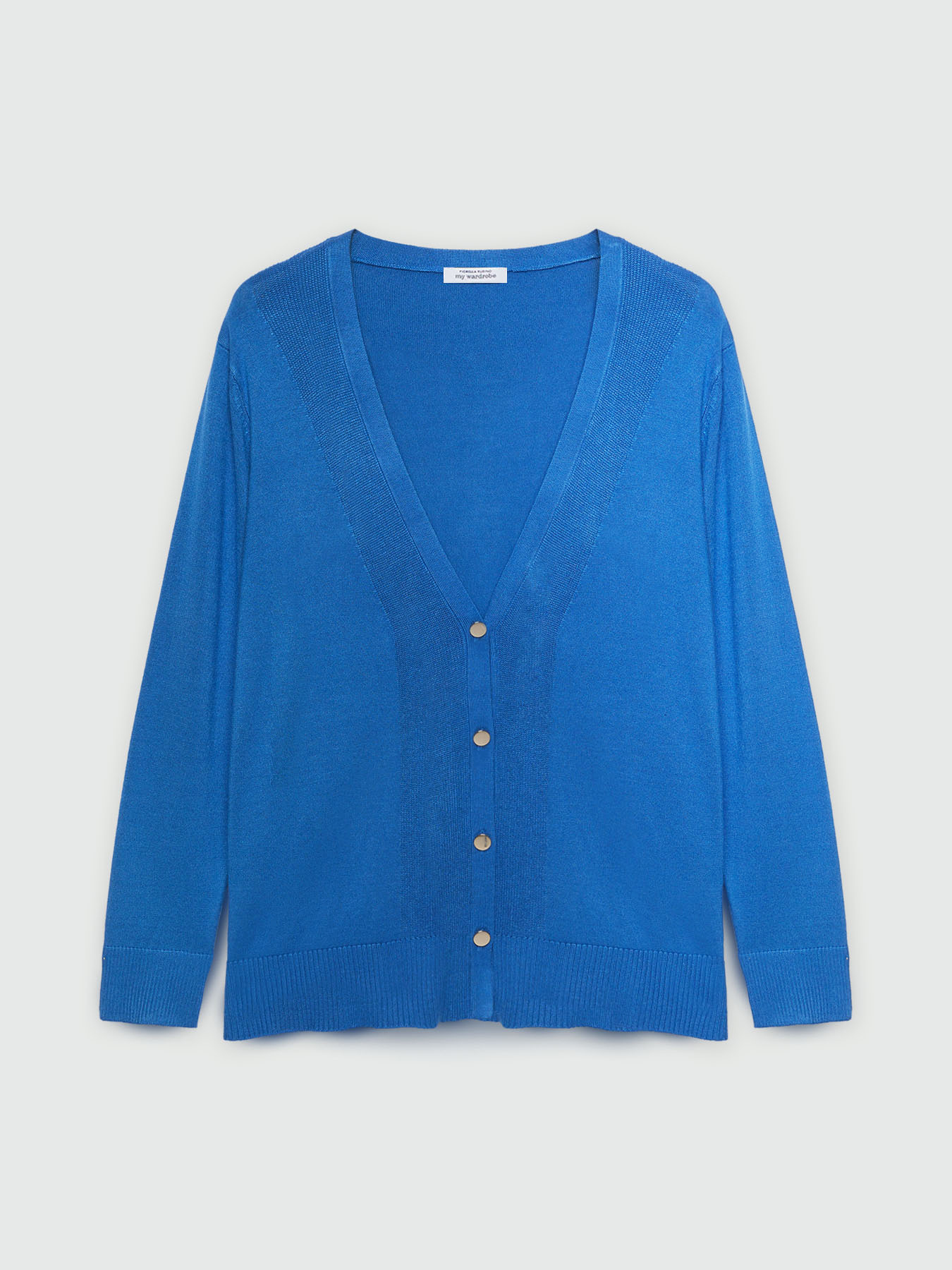 Cardigan scollo a V con viscosa LENZING™ ECOVERO™ image number 4