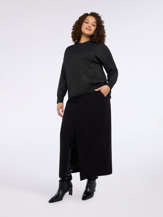 Hooded sweater in viscose blend