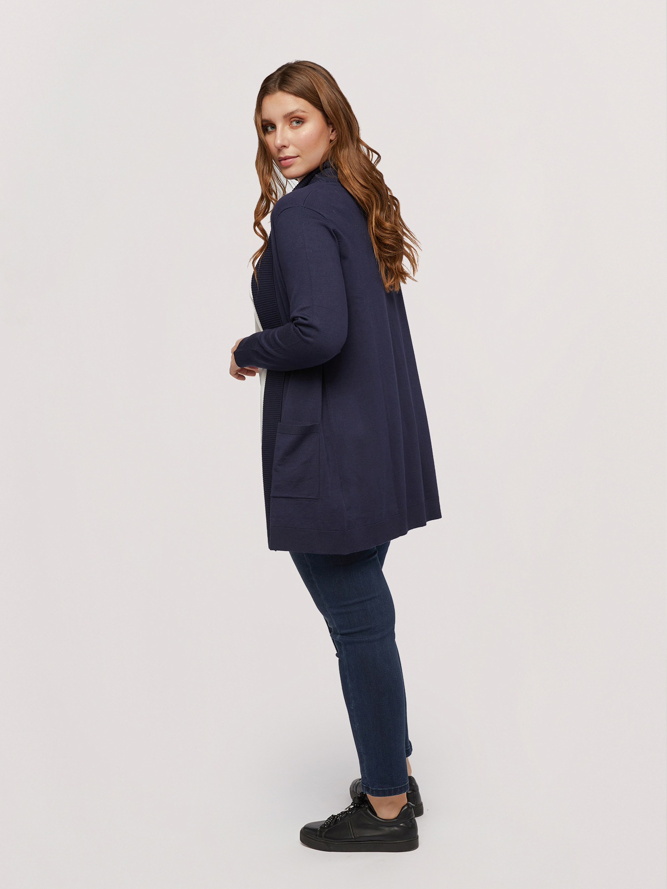 Long soft viscose cardigan image number 1