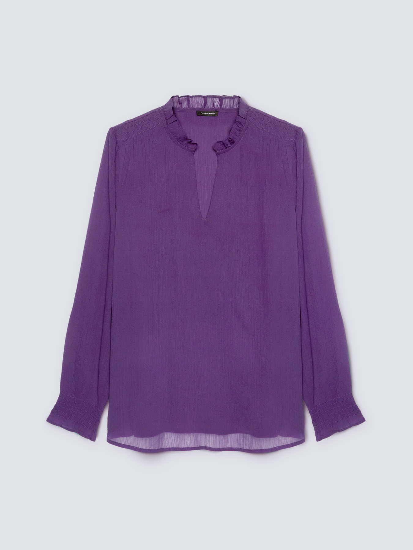 Blusa violeta de cresp&oacute;n image number 3