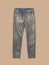 Skinny-Jeans mit Gold-Optik image number 3