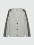 Cardigan with lace printed on the sleeves image number 4