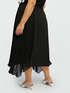Midi skirt with pleated inserts image number 2