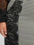 Houndstooth skirt with lace image number 4