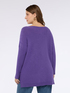 Long sweater with boat neckline image number 1
