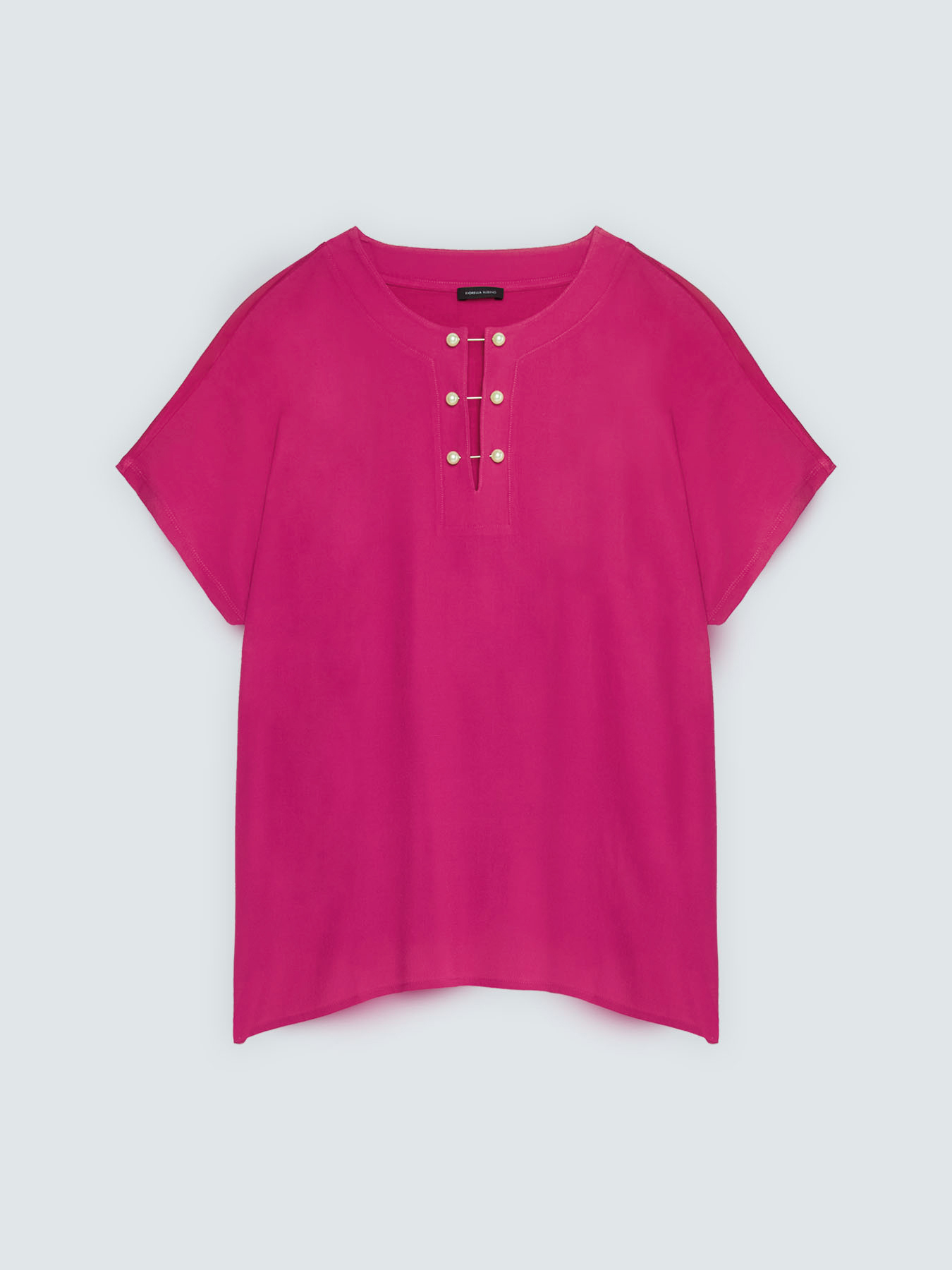 T-shirt in viscosa con dettaglio perle image number 4