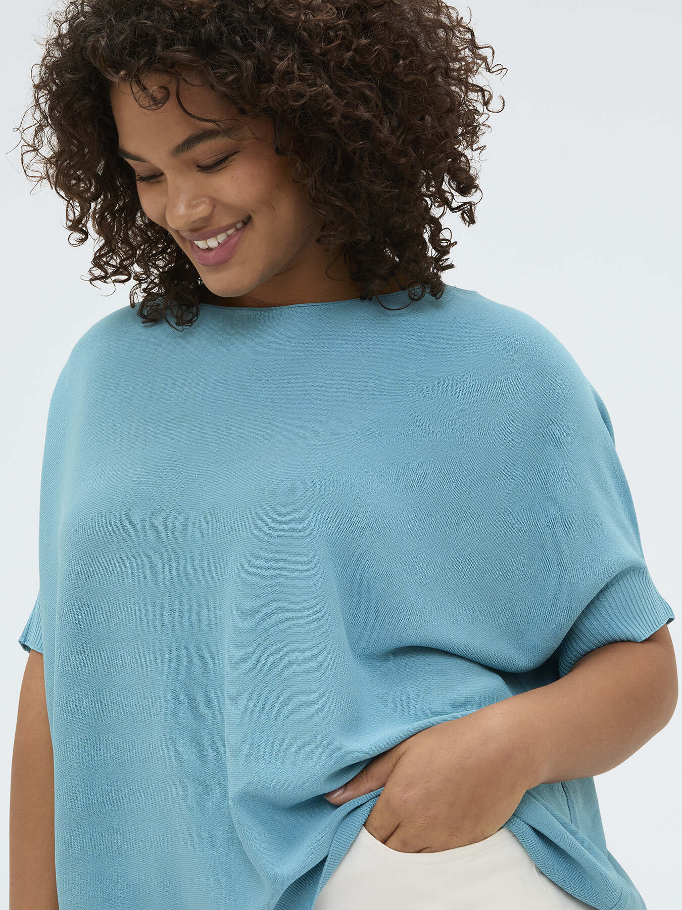 Pull m&eacute;lange viscose encolure bateau image number 3