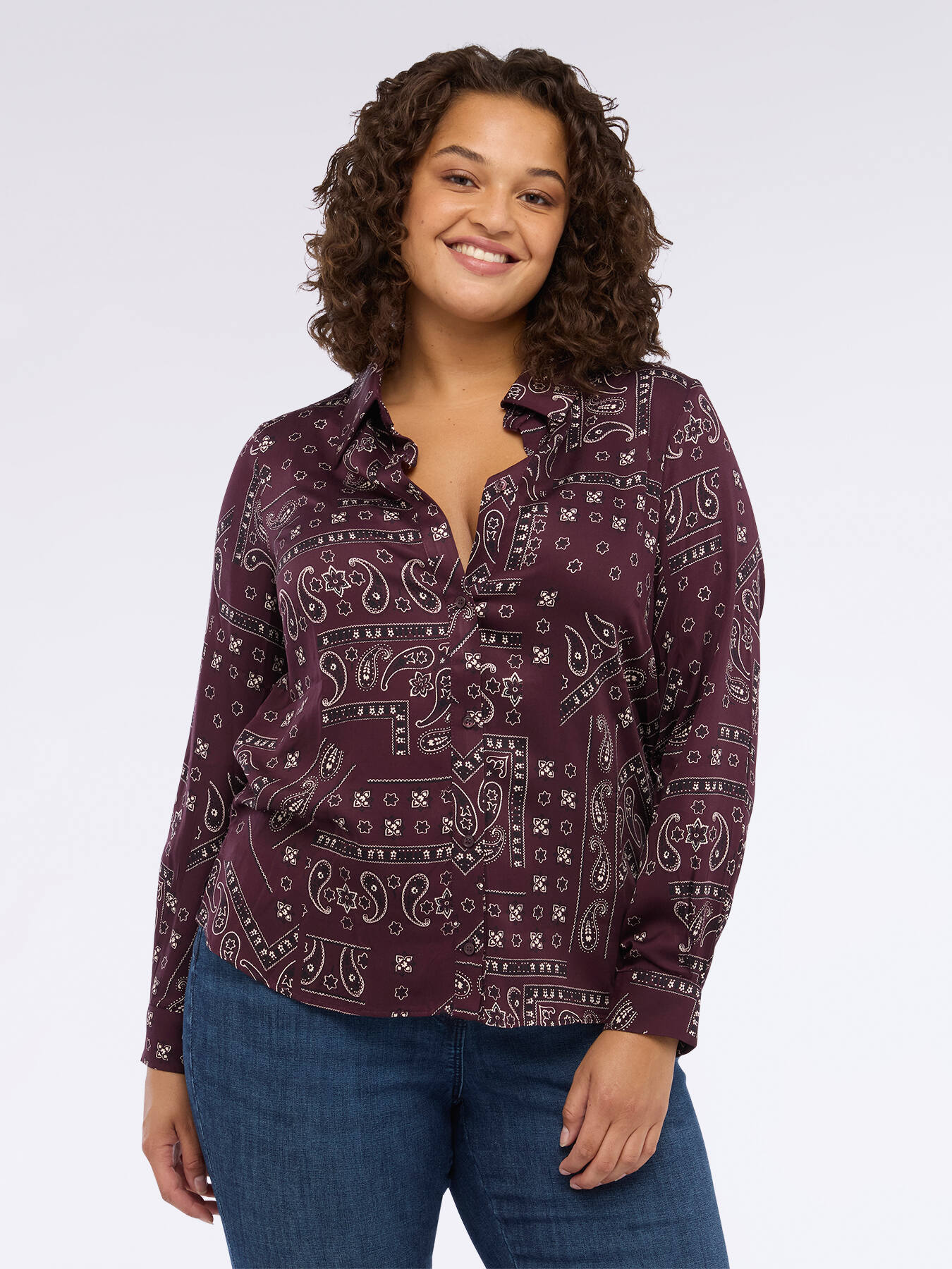 Chemise imprim&eacute; bandana en mousseline image number 0