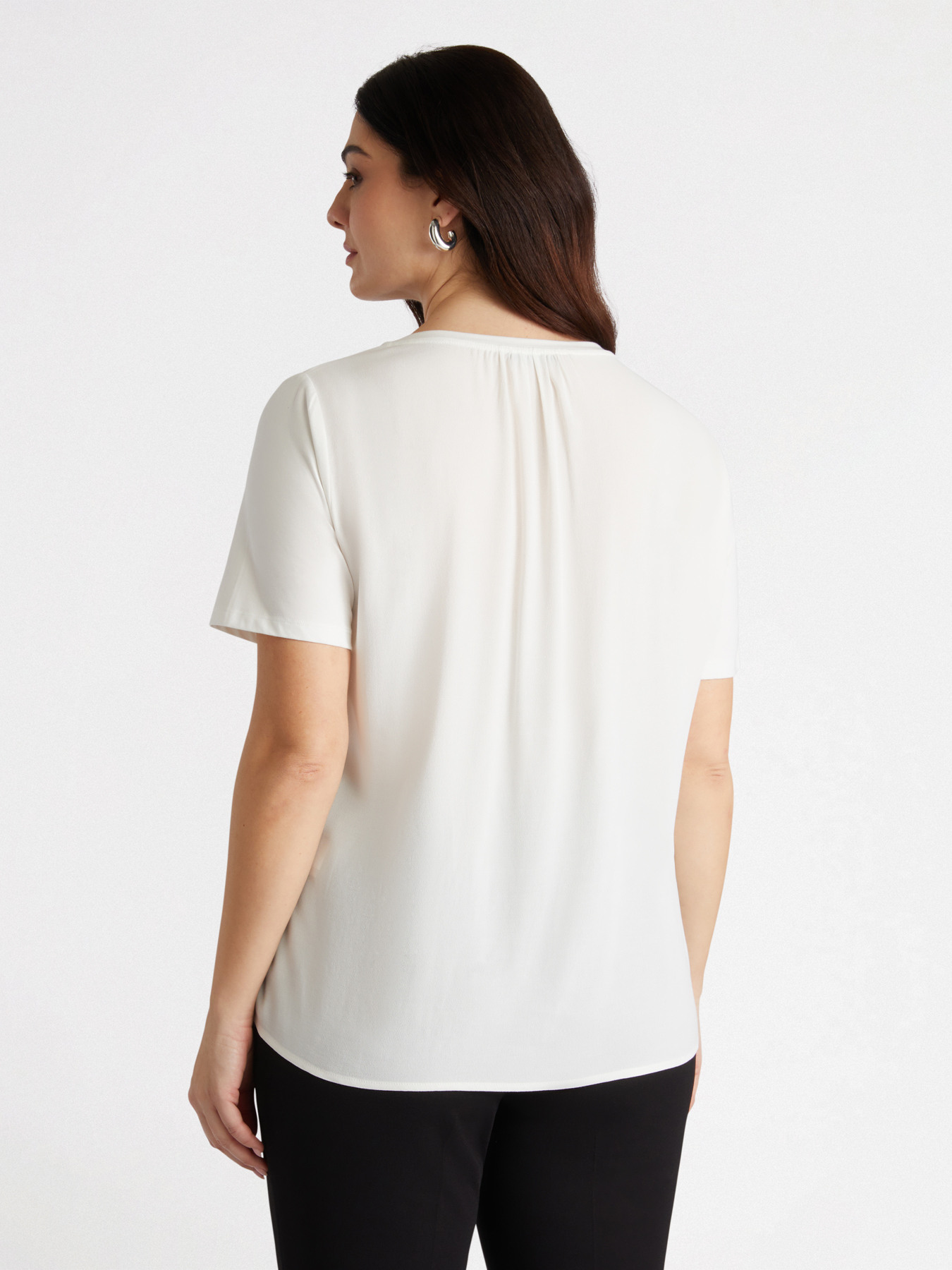 T-Shirt mit Blumendruck und Perlen image number 1