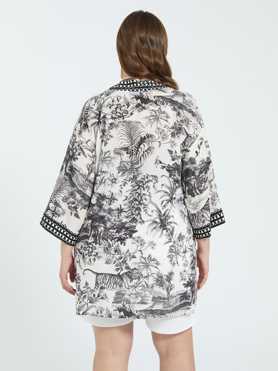 Open viscose kaftan