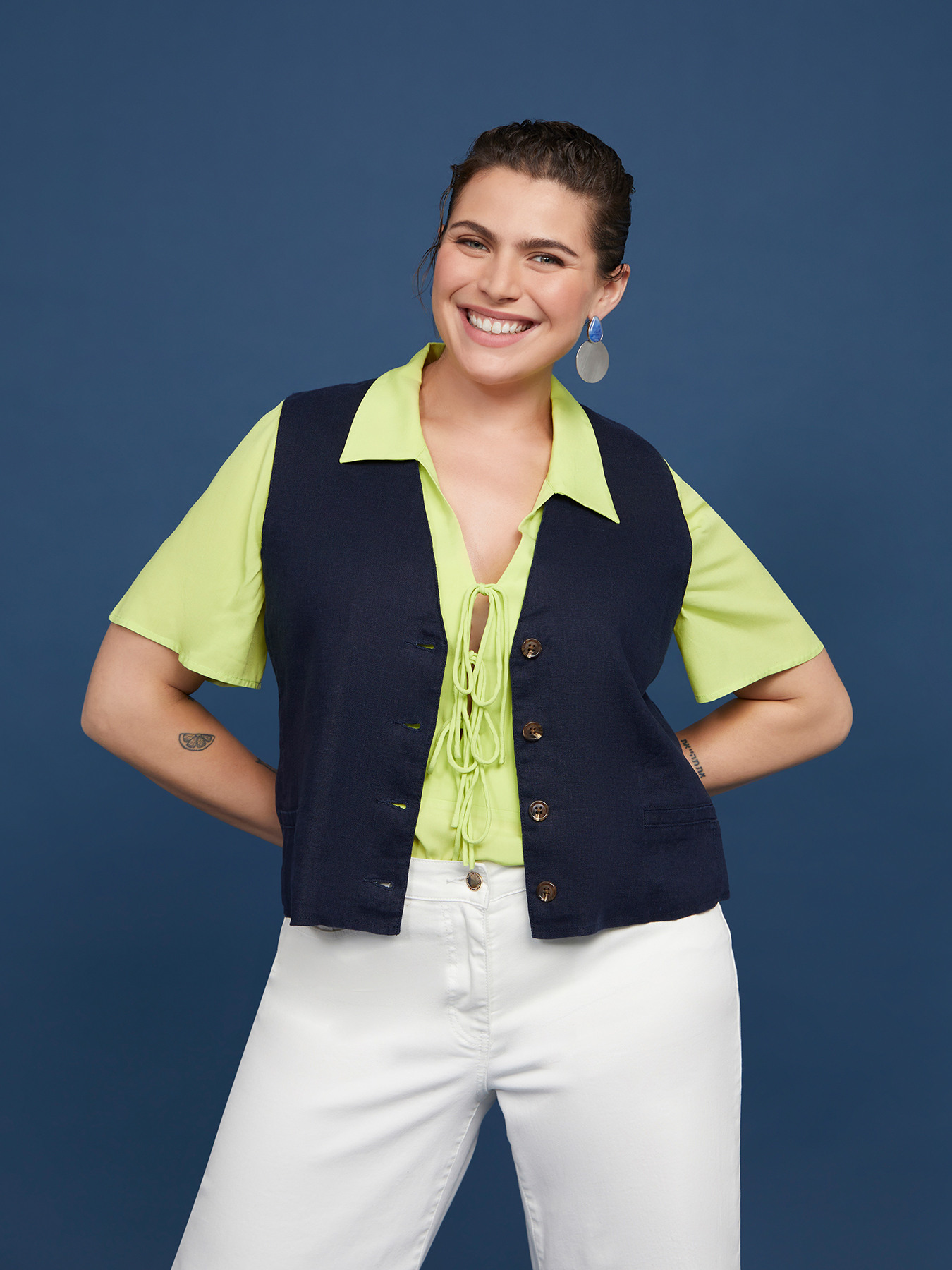 Linen waistcoat image number 0