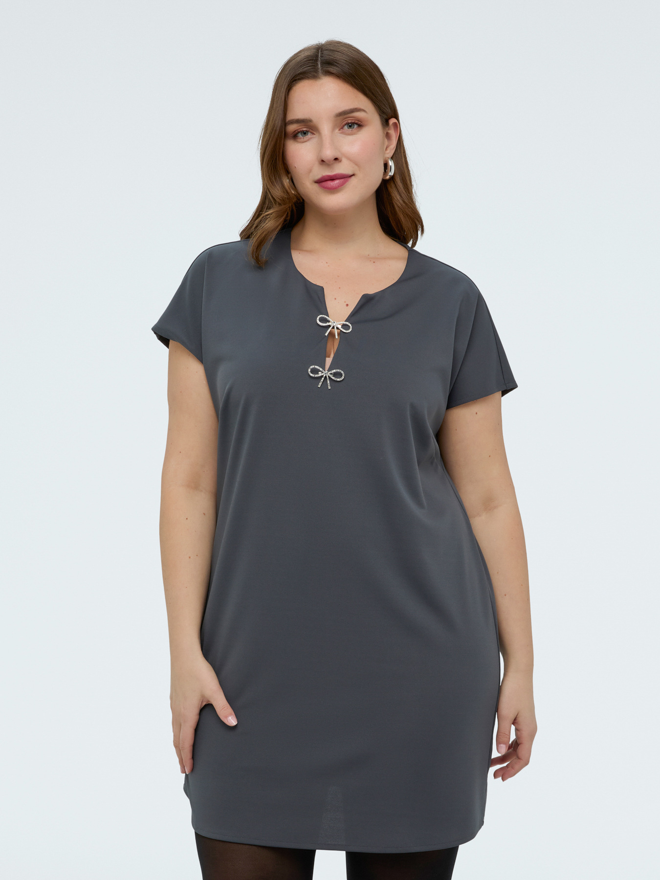 Milano Stitch Dress with Bows image number 3