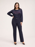 Regular trousers with jewel button image number 2