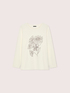 Cotton t-shirt with floral embroidery image number 4