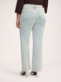 Light wash flared jeans with rhinestones image number 1